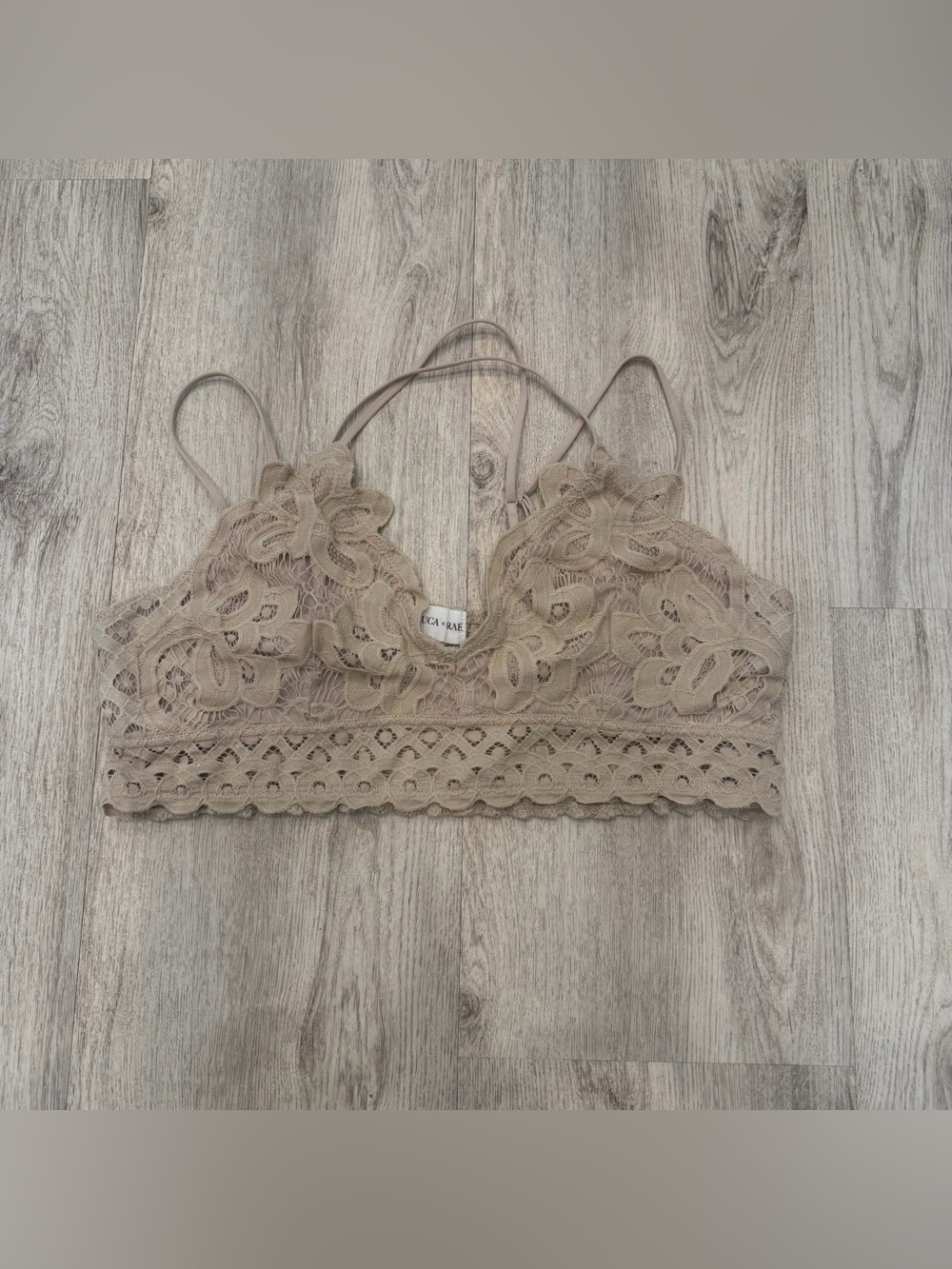 Luca + Grae Lace Longline Bralette Size 3XL Criss Cross Back